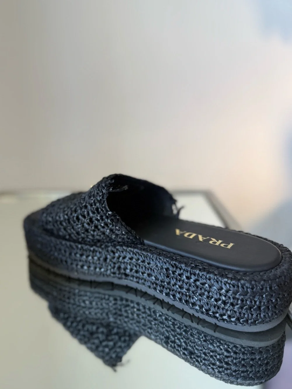 PRADA Logo espadrille slides 36 $1,150 - Picture 14 of 14